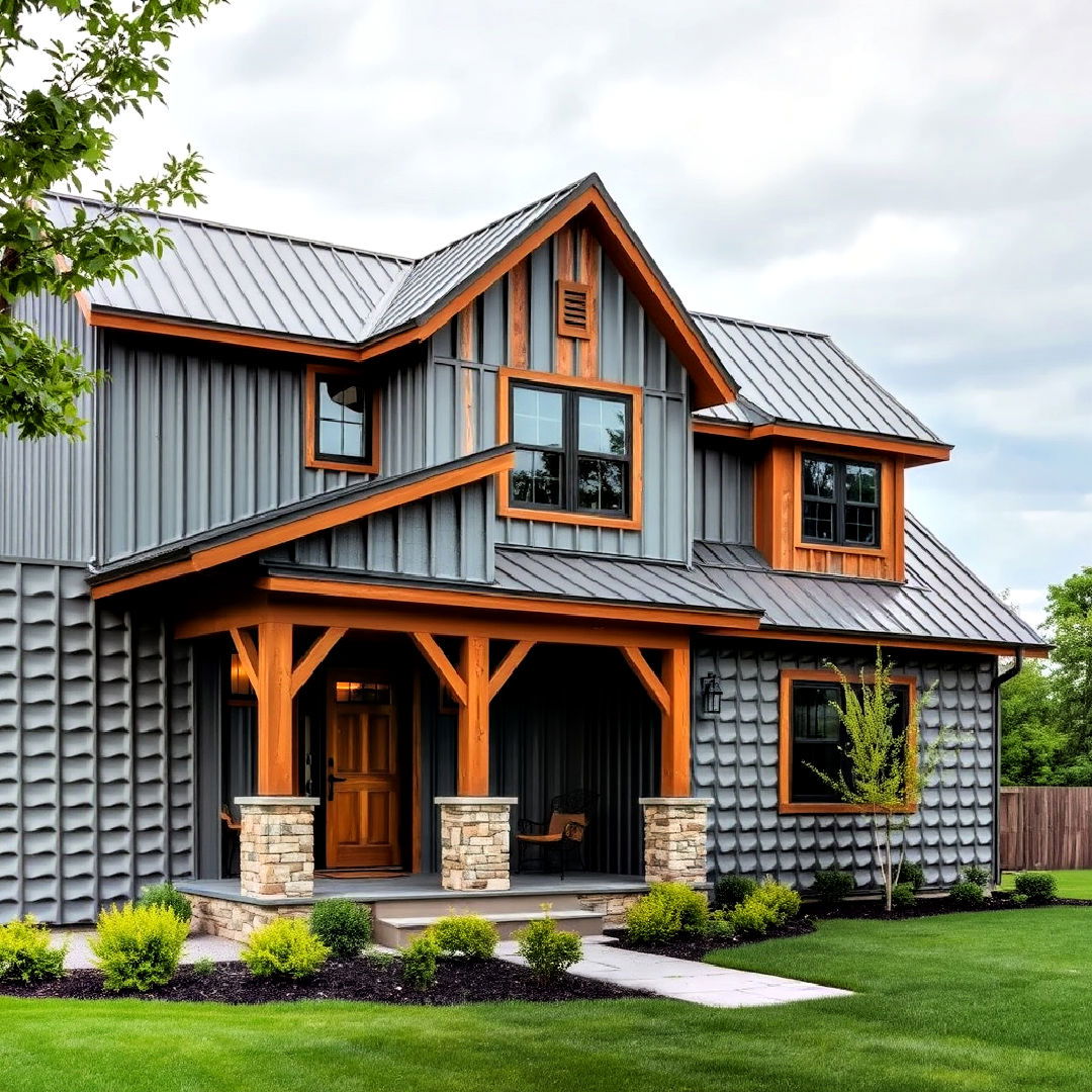 corrugated metal siding house