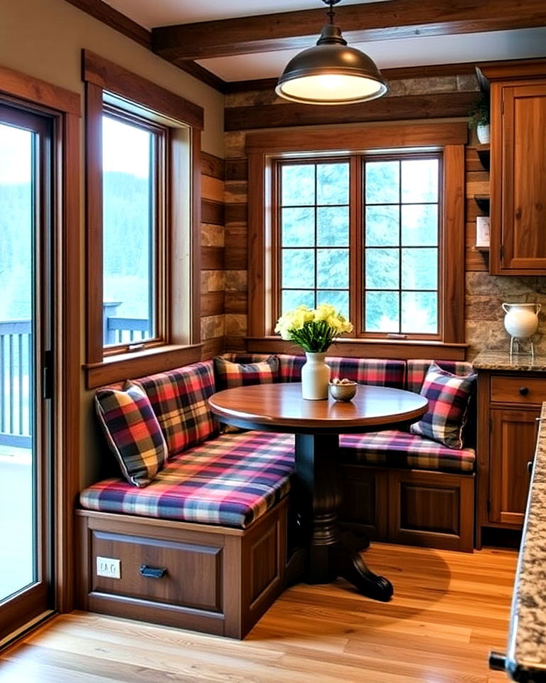 cozy built in breakfast nook