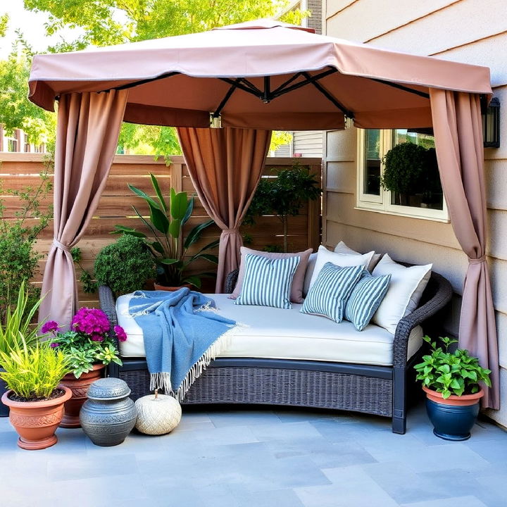 cozy daybed for patio corner