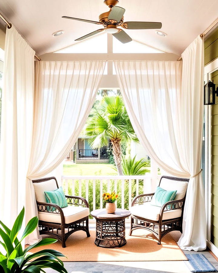 curtains to add shade to your lanai porch