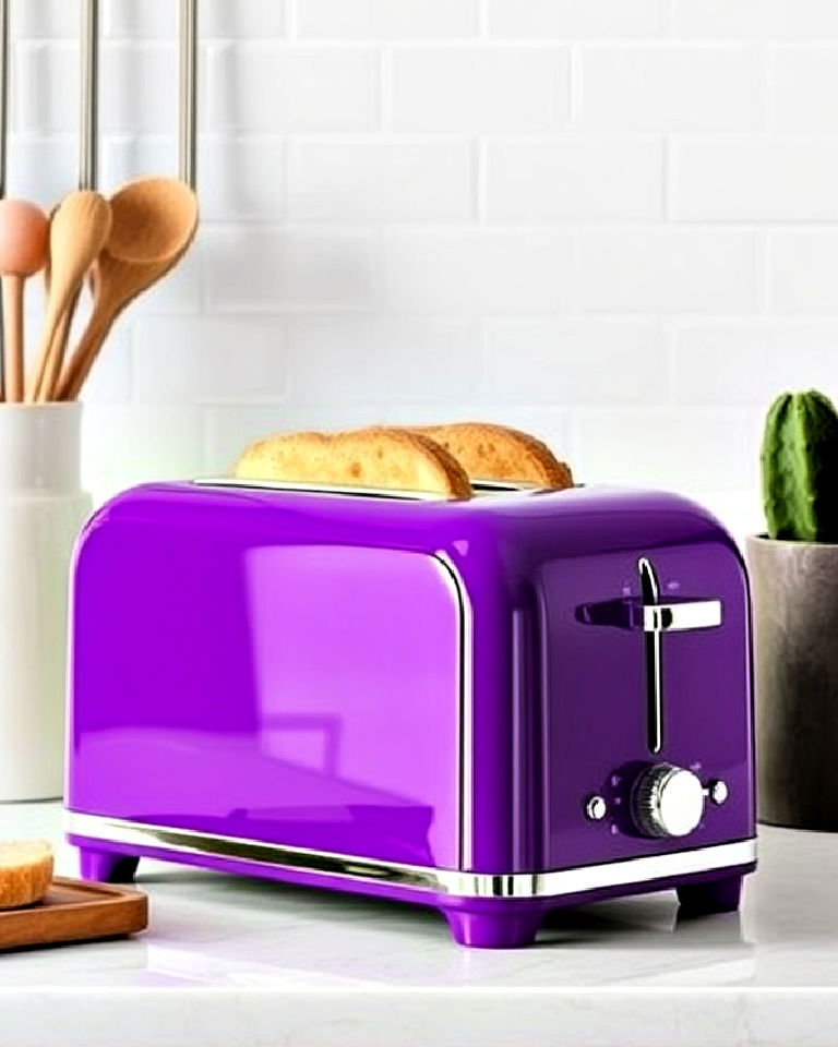 dazzle with a glossy purple toaster