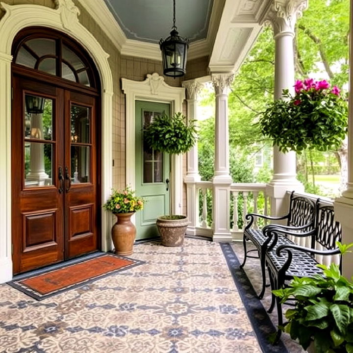 decorative tile porch flooring