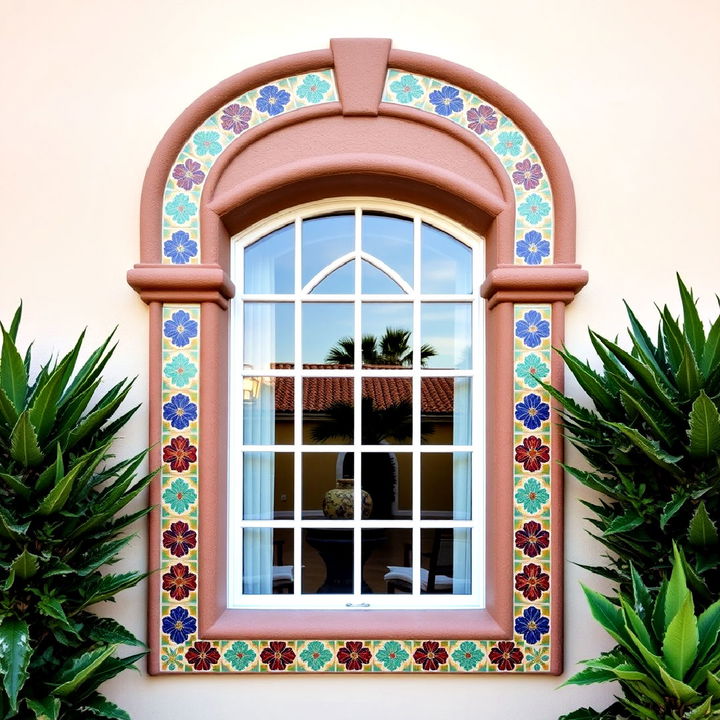 decorative tiled surround windows