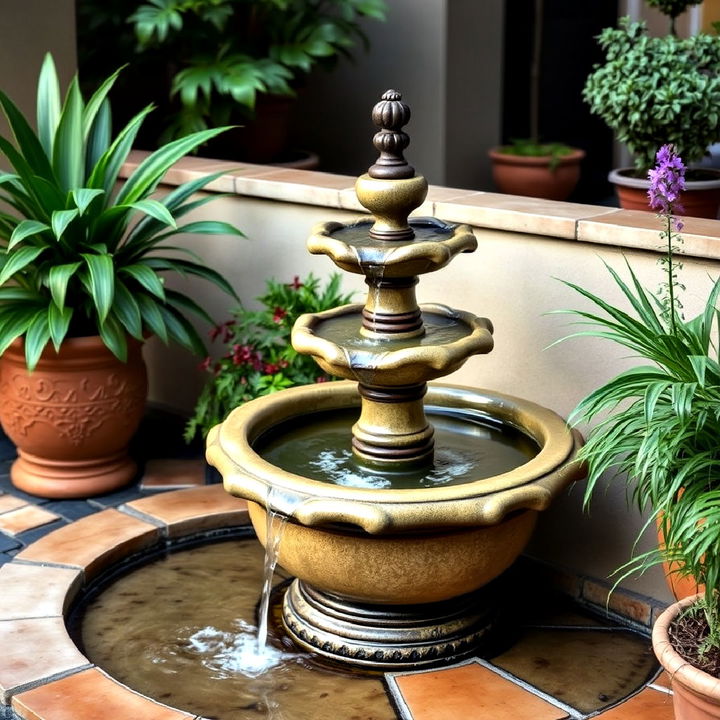 decorative water fountain to bring tranquility to your patio