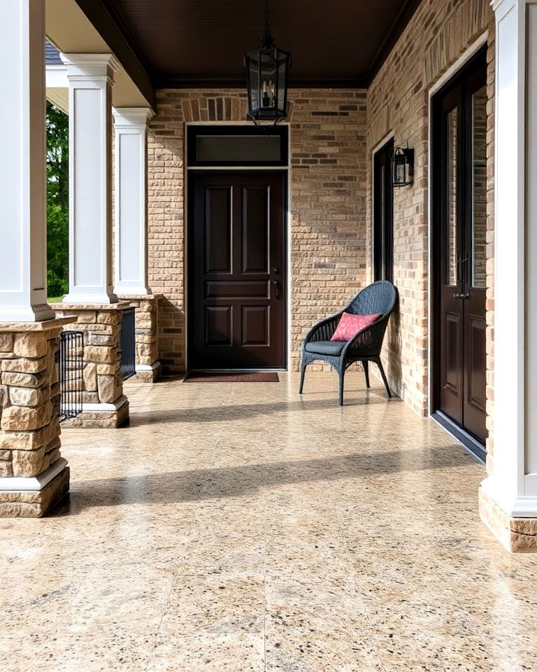 durable and luxurious granite porch flooring