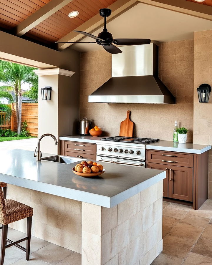 durable countertop for lanai kitchen