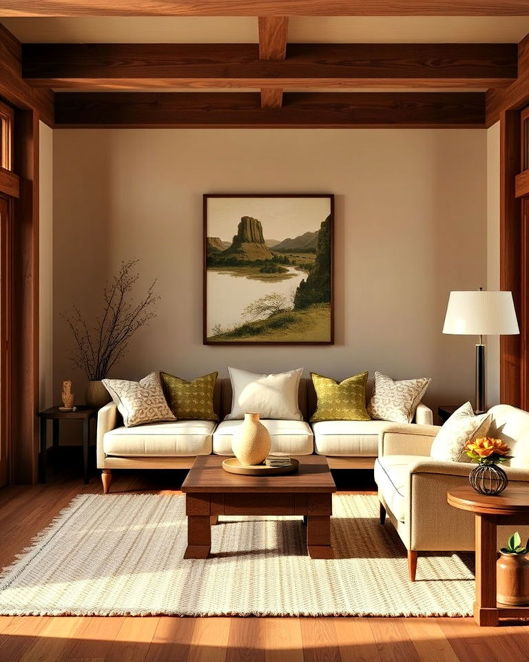 earth toned color palette prairie style interior