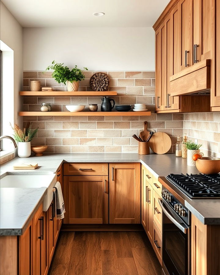 earth toned tiles for backsplash