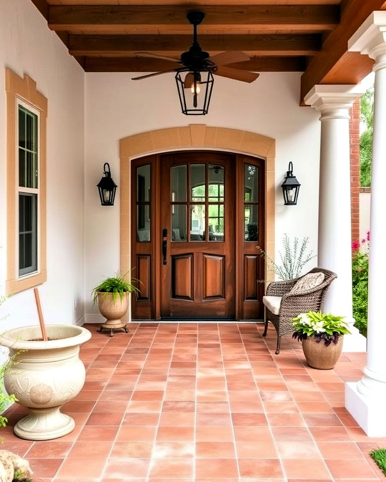 earthy terracotta for a warm welcome