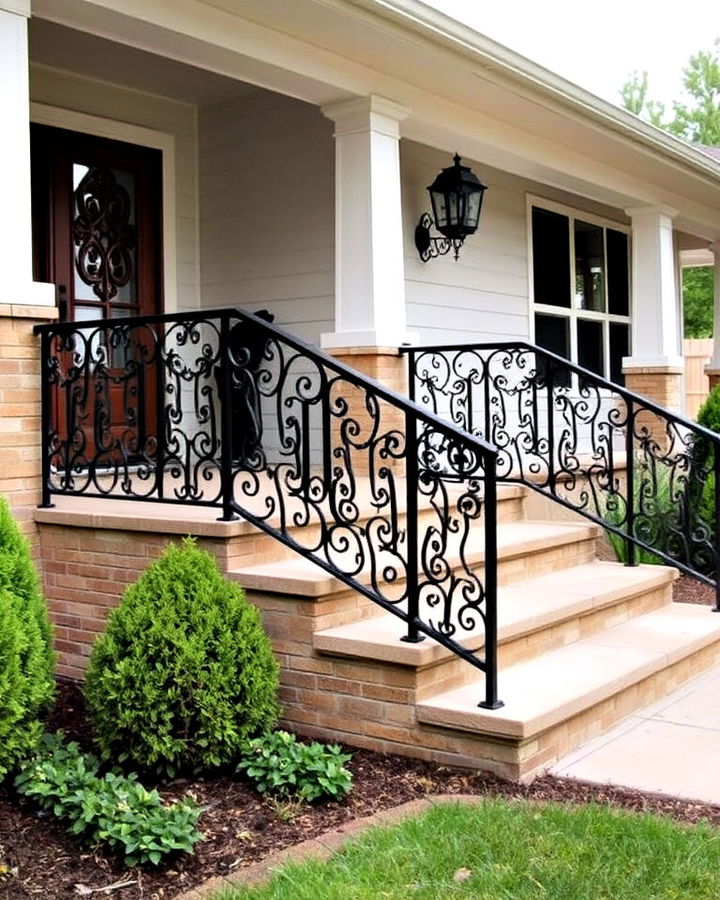 elegant wrought iron railings