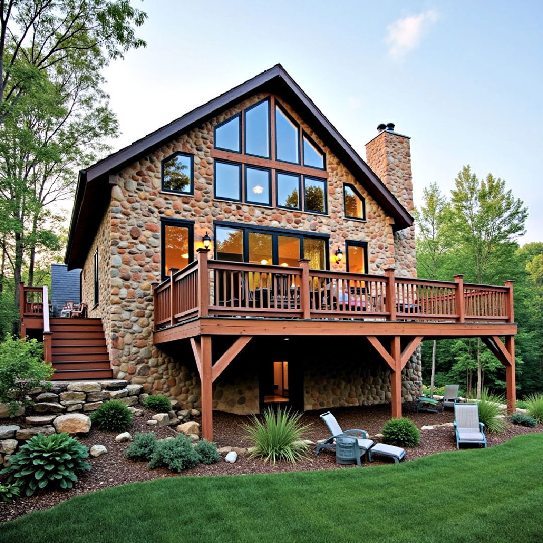 elevated sunroom and deck combo