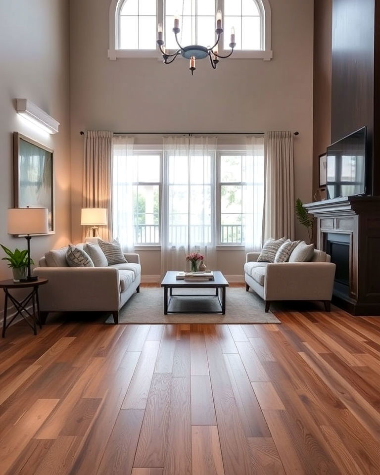 engineered wood living room floor