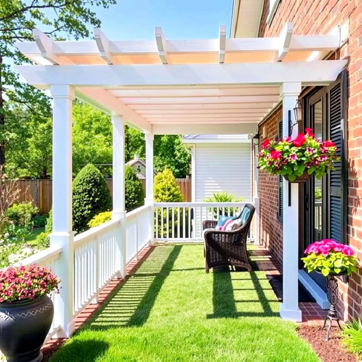 enhance your side porch shade with a pergola