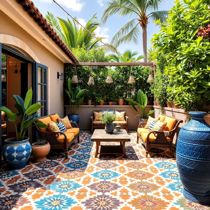 exotic vibes with moroccan patterned tiles