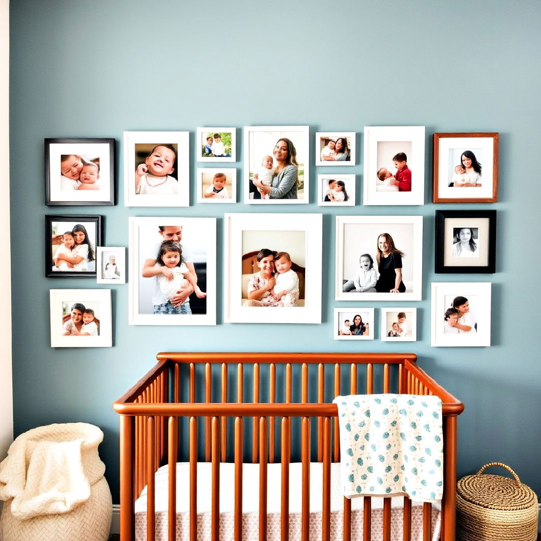 family photo wall display