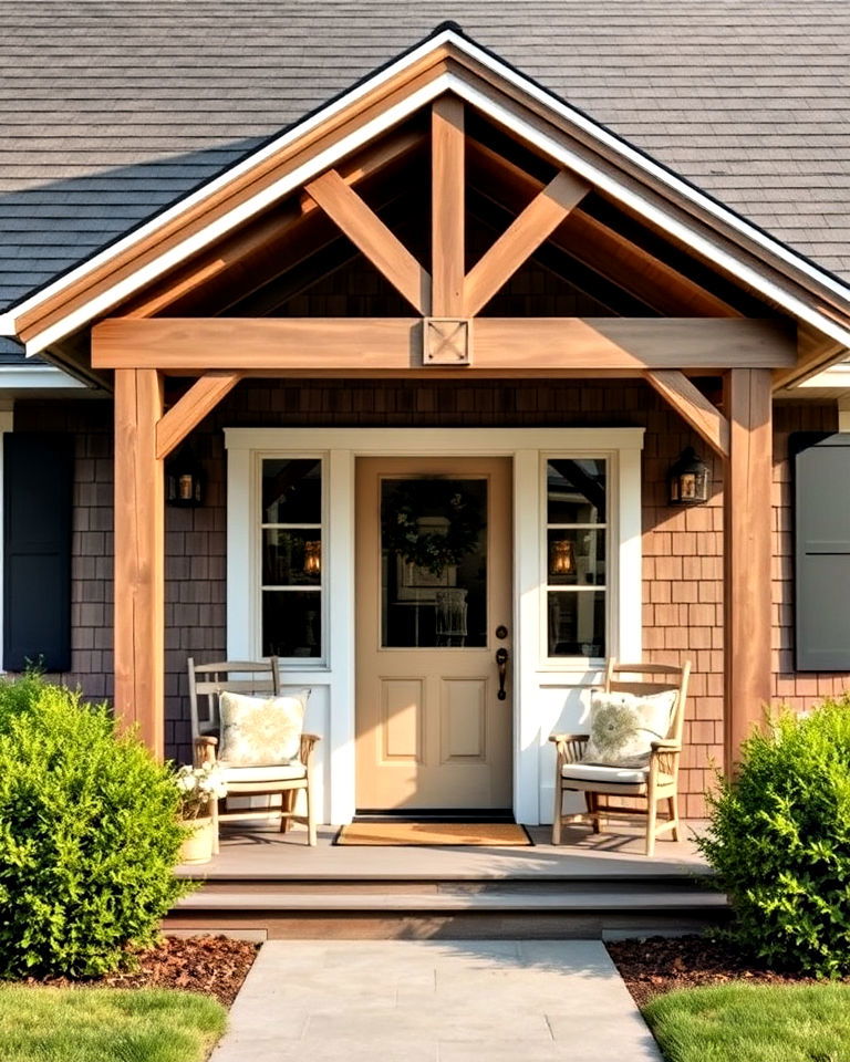 farmhouse inspired small porch design