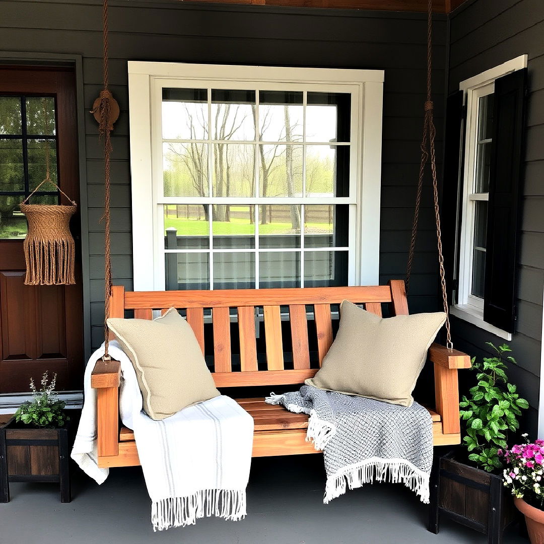 farmhouse style porch swing