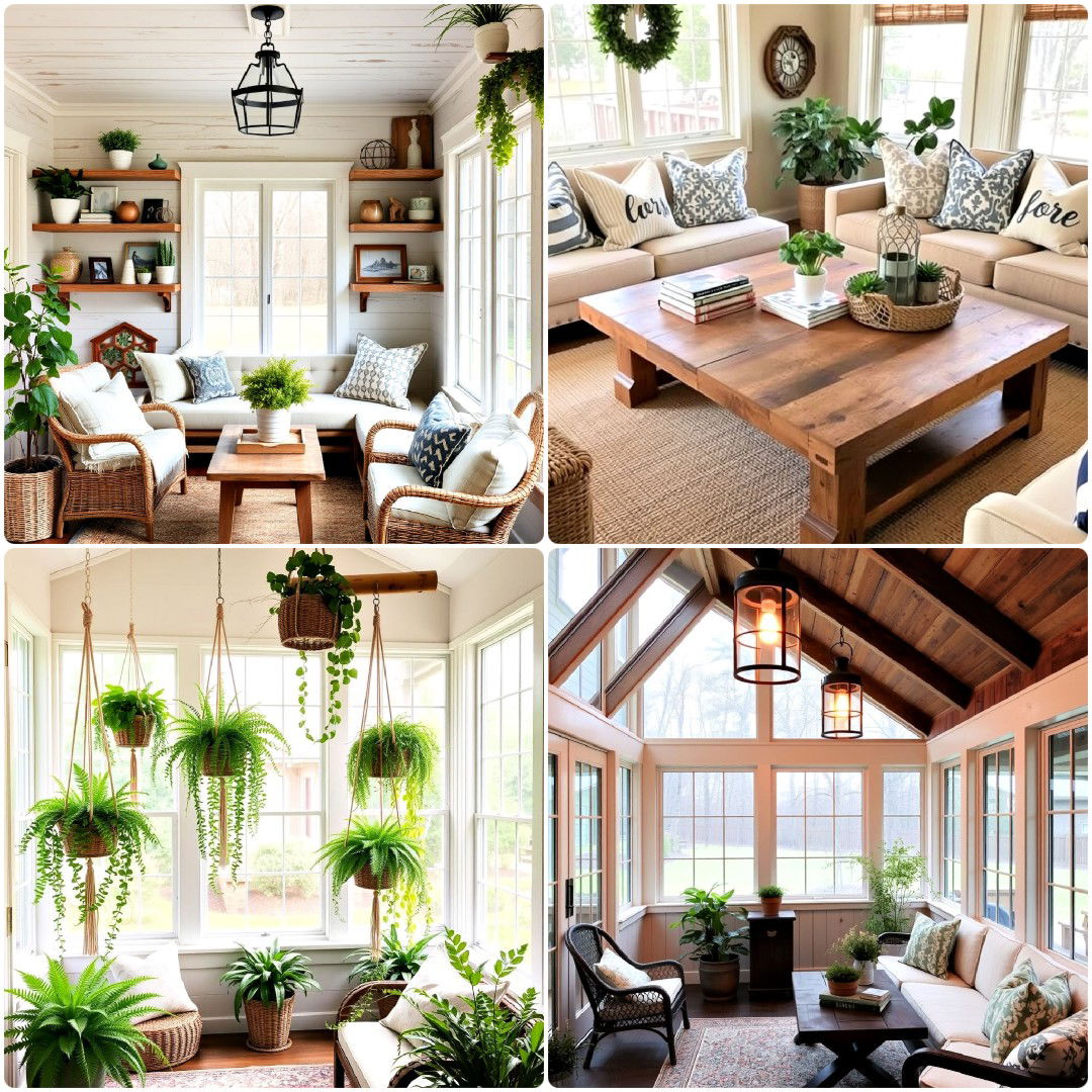 25 Farmhouse Sunroom Ideas for A Relaxed Lifestyle