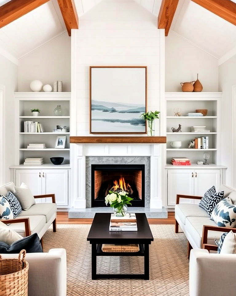 fireplace for hamptons living room