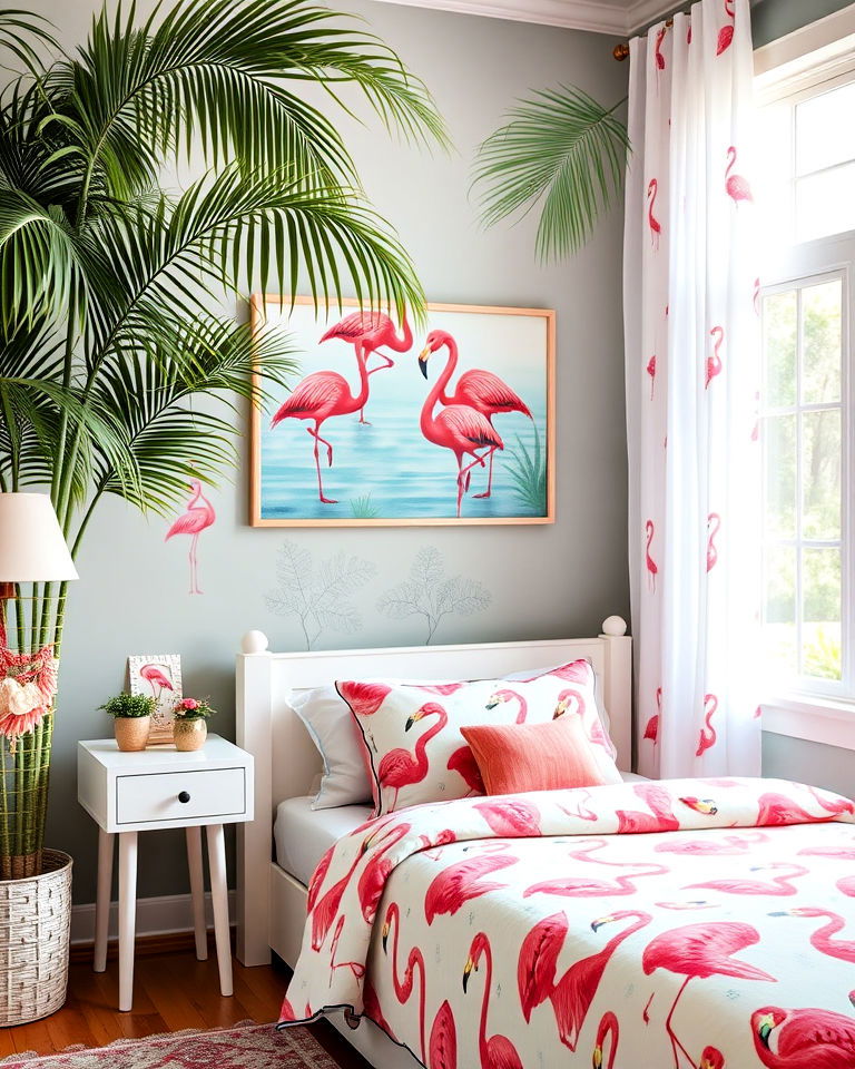 flamingo themed decor for florida home