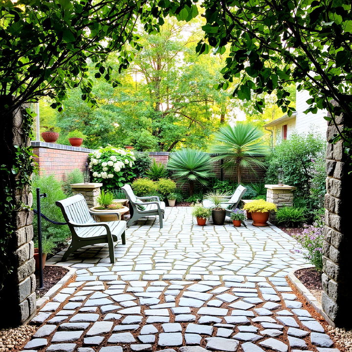 frame your garden oasis with cobblestone accents