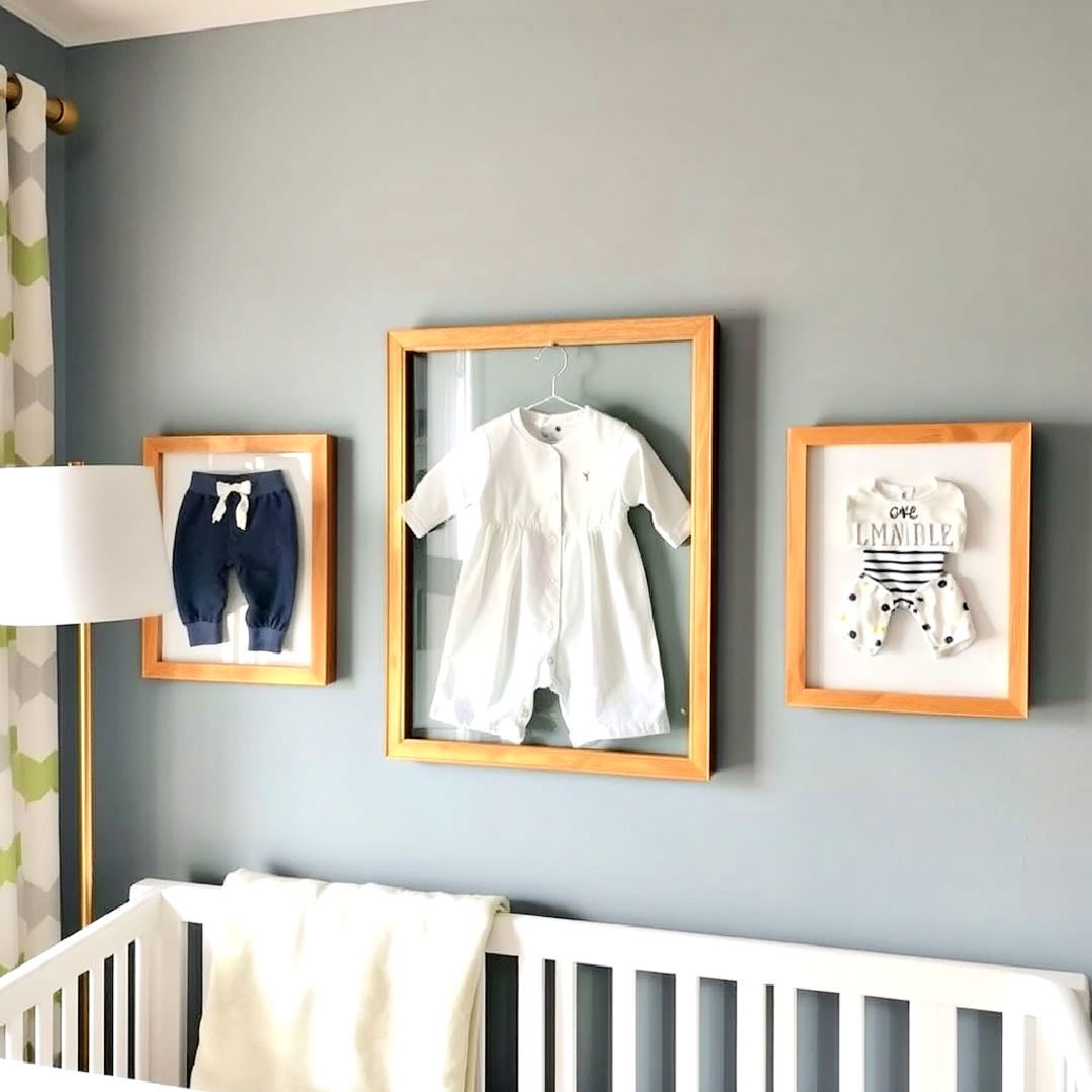 framed baby outfit art