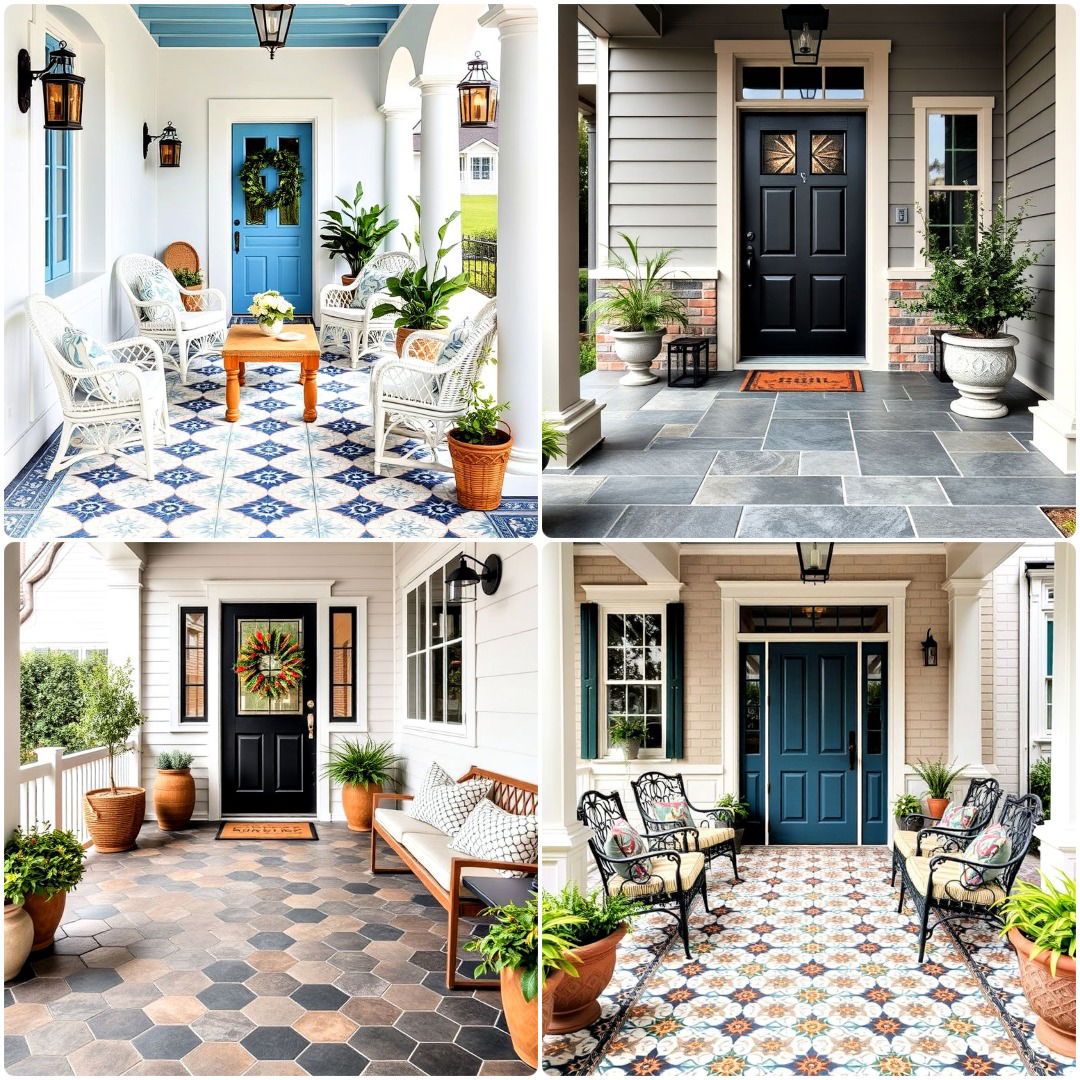 25 Front Porch Tile Ideas for A Stylish Outdoor Space