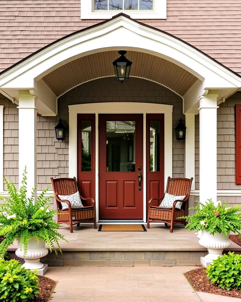 front porch with arched roof design