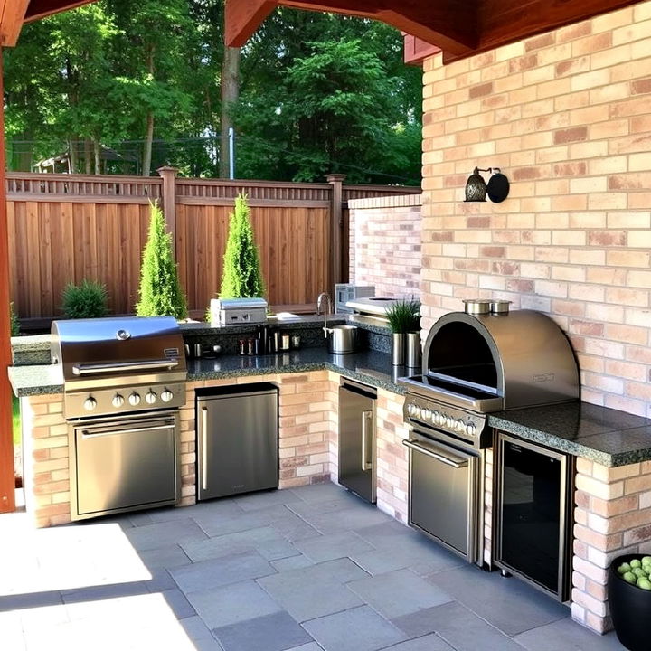 fully equipped outdoor kitchen