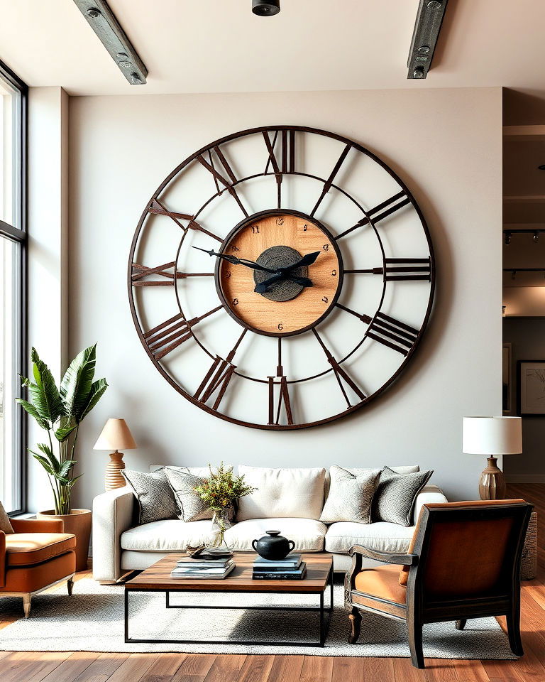 functional oversized wall clock