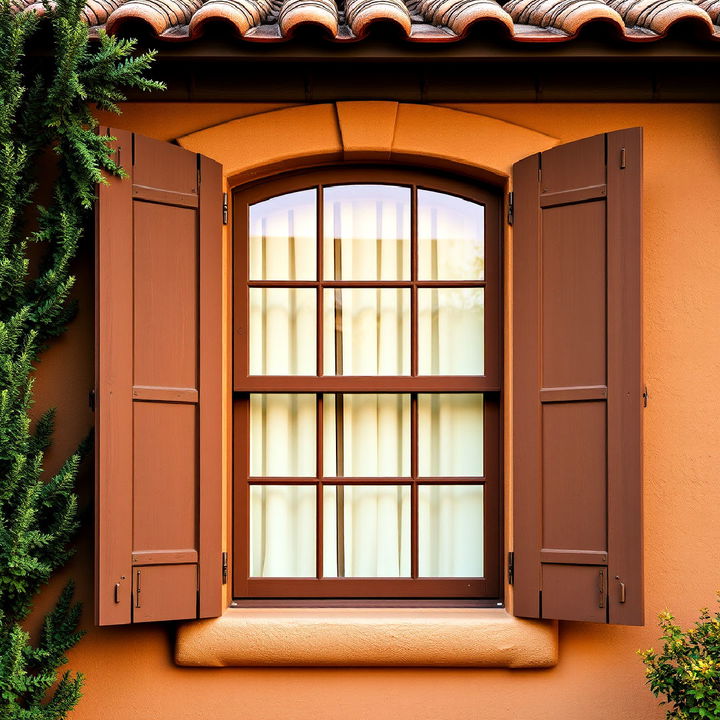 functional windows with exterior shutters