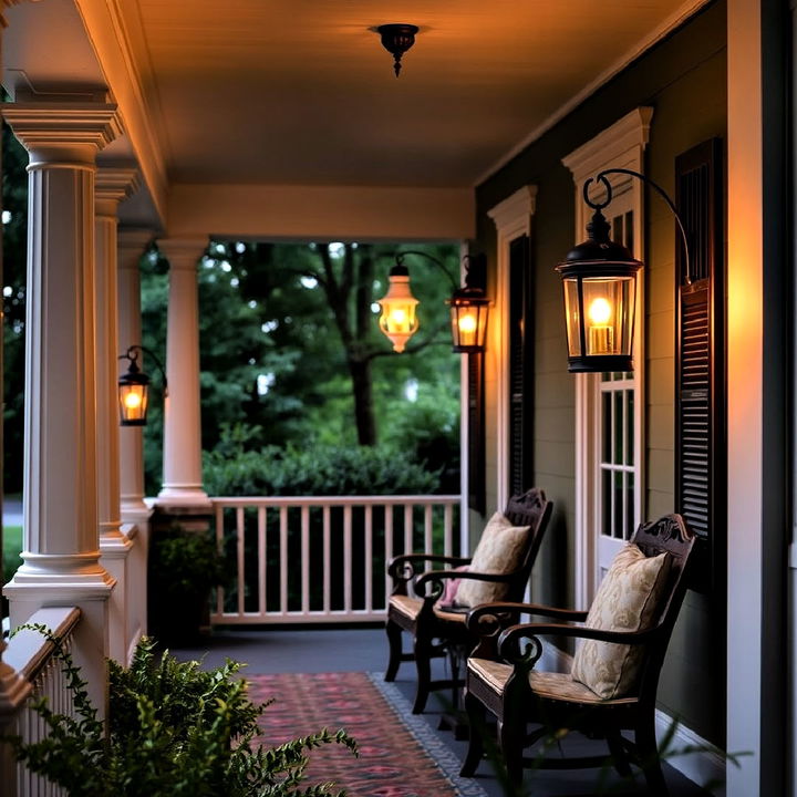 gas lantern lighting for porch