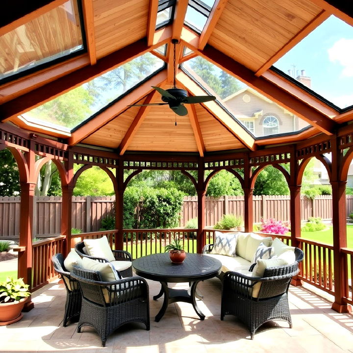 gazebo with skylights for bright natural illumination