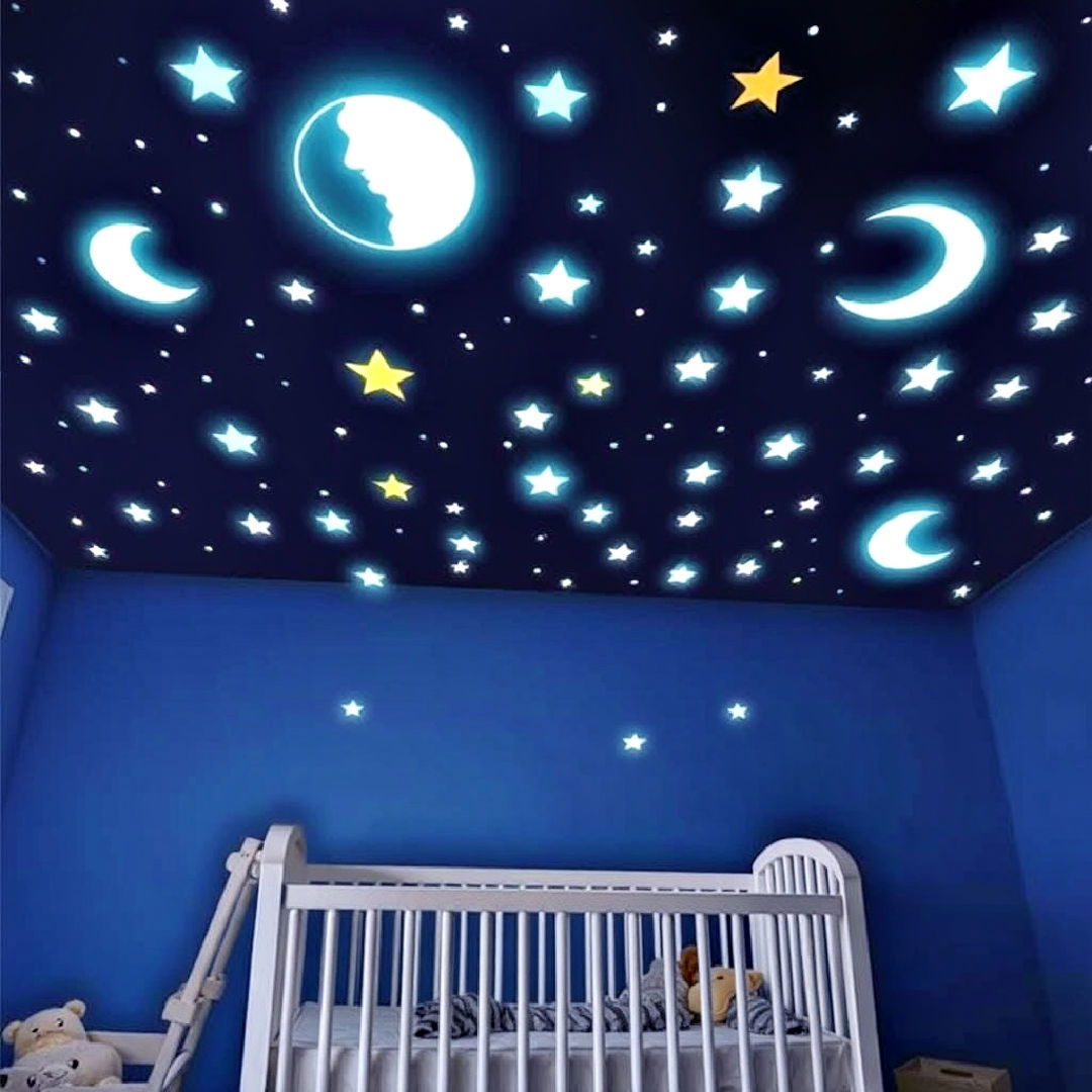 glowing starry ceiling decals