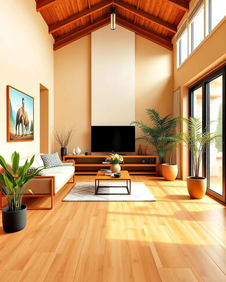 golden bamboo wood floor