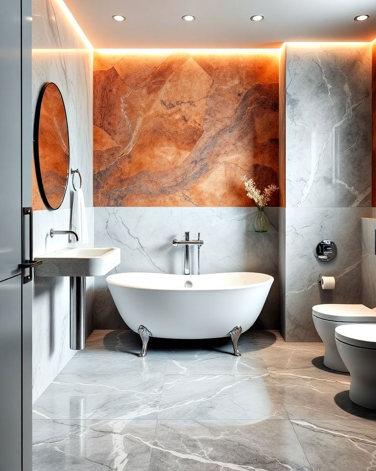 gray marble floors for a luxurious touch