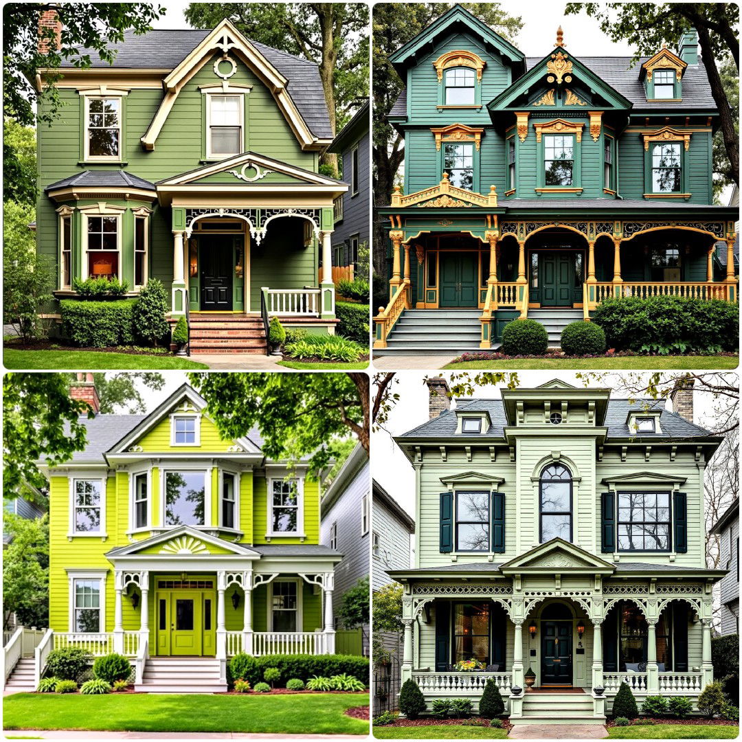 20 Green Victorian House Colors To Boost Curb Appeal