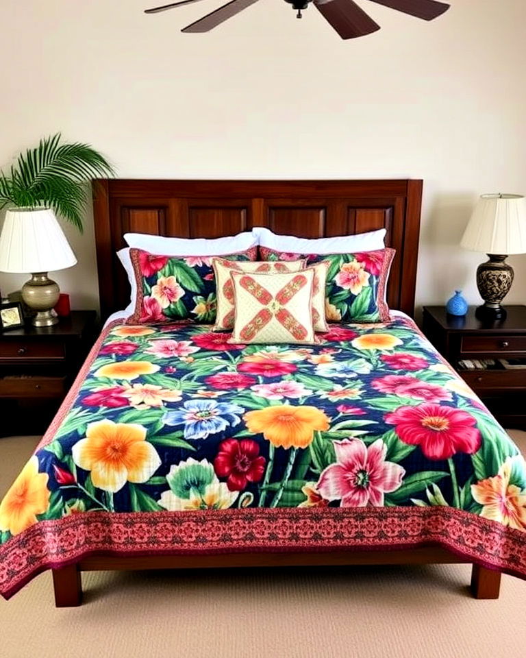 hawaiian quilt patterns bedspread