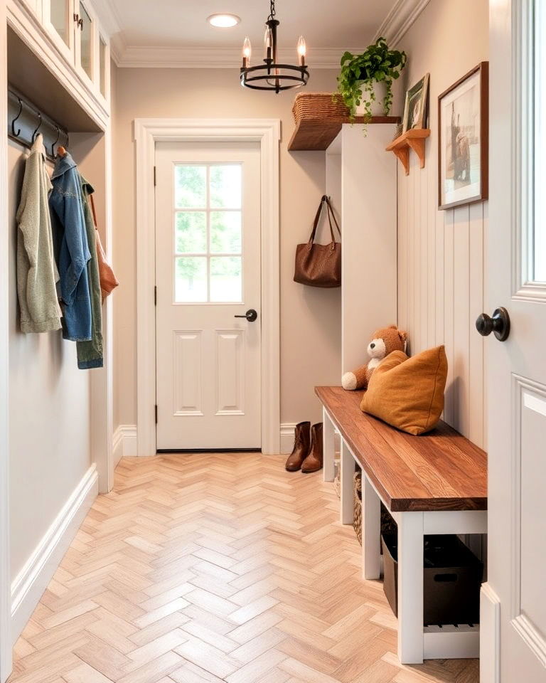 herringbone tile floor pattern