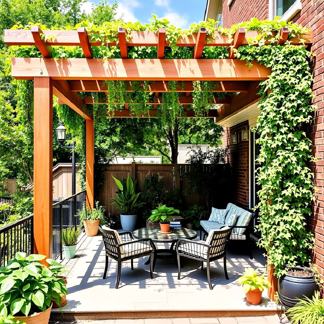 incorporate a pergola for shade