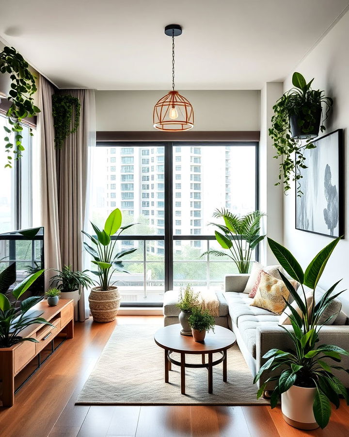 indoor plants into condo interior