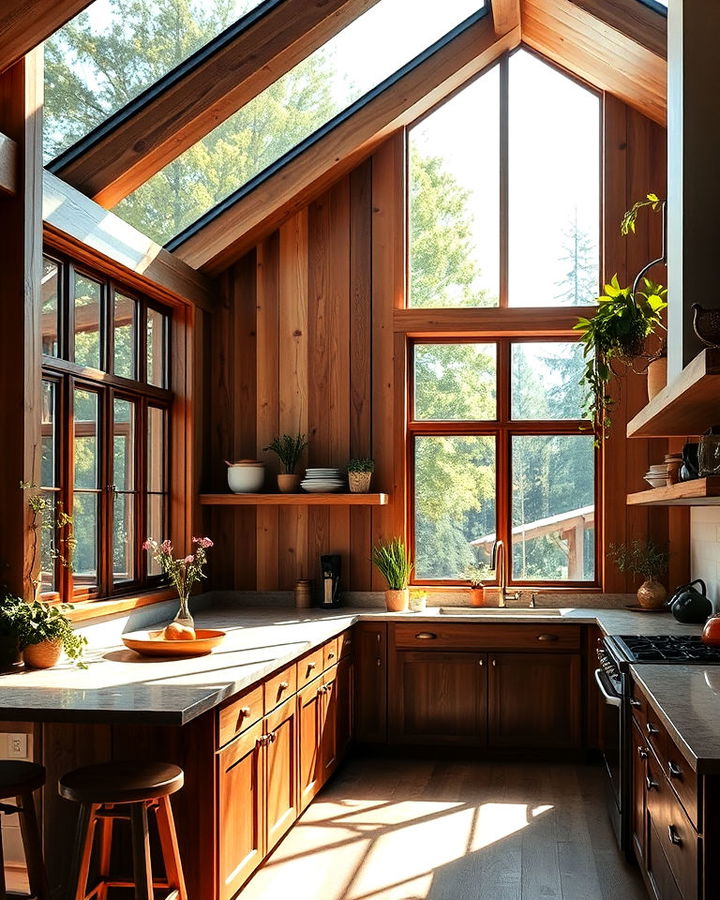 integrate natural light with large windows