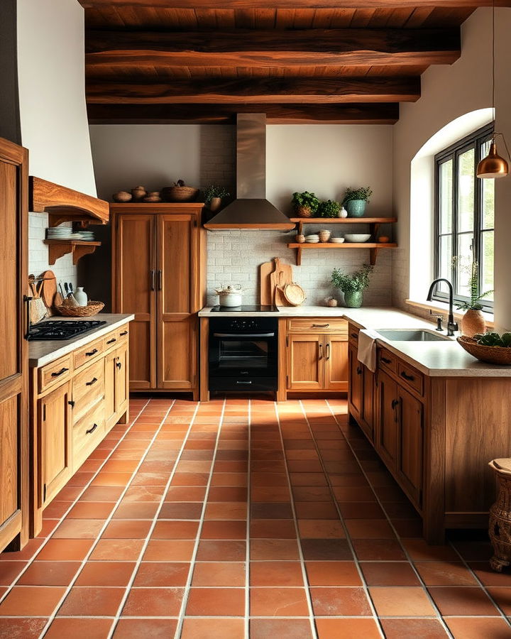 kitchen terracotta flooring