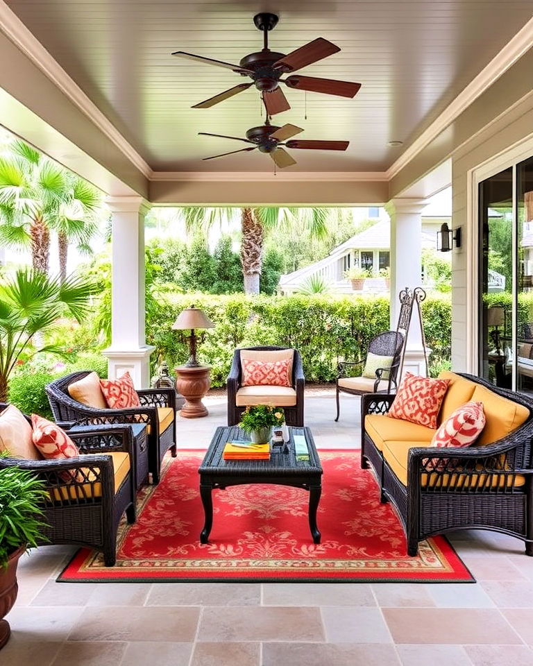 lanai style outdoor living area