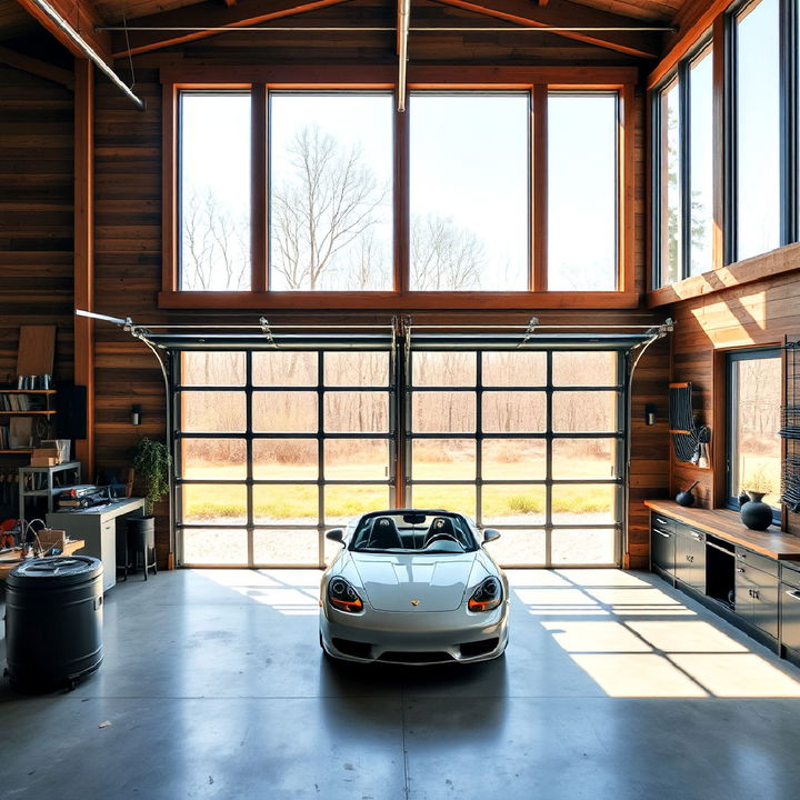 large garage windows to maximize natural light