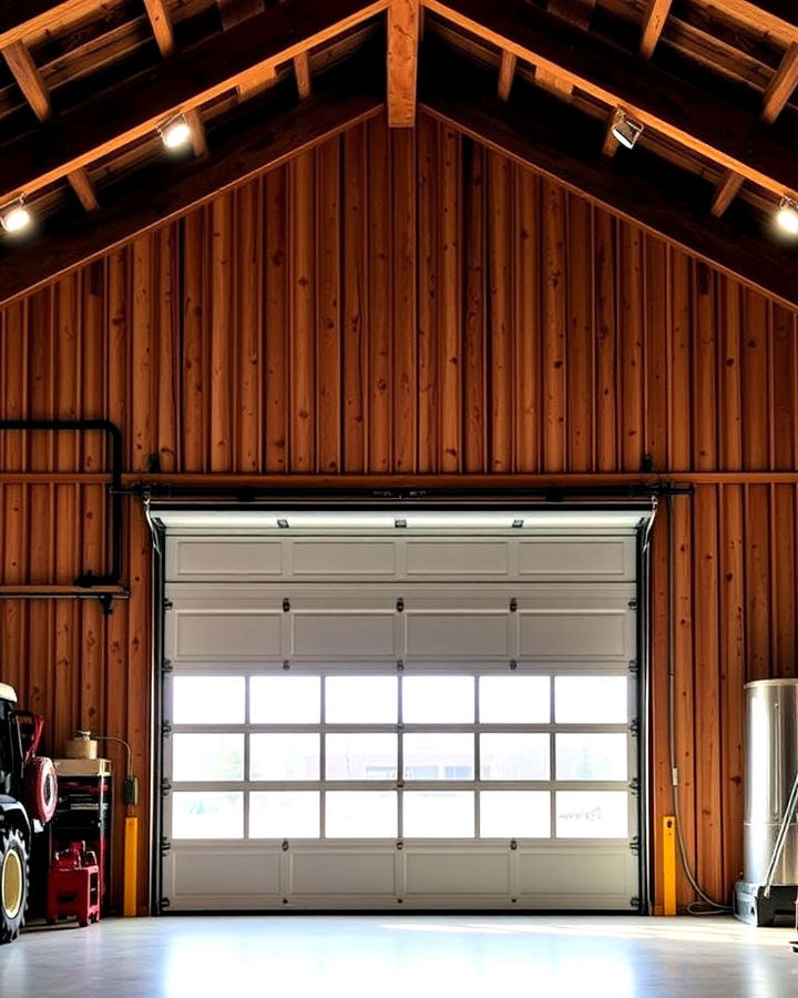 large roll up garage doors in pole barn