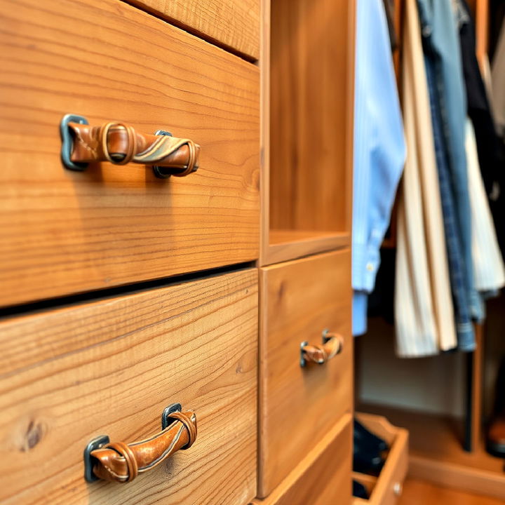 leather pulls for closet drawer