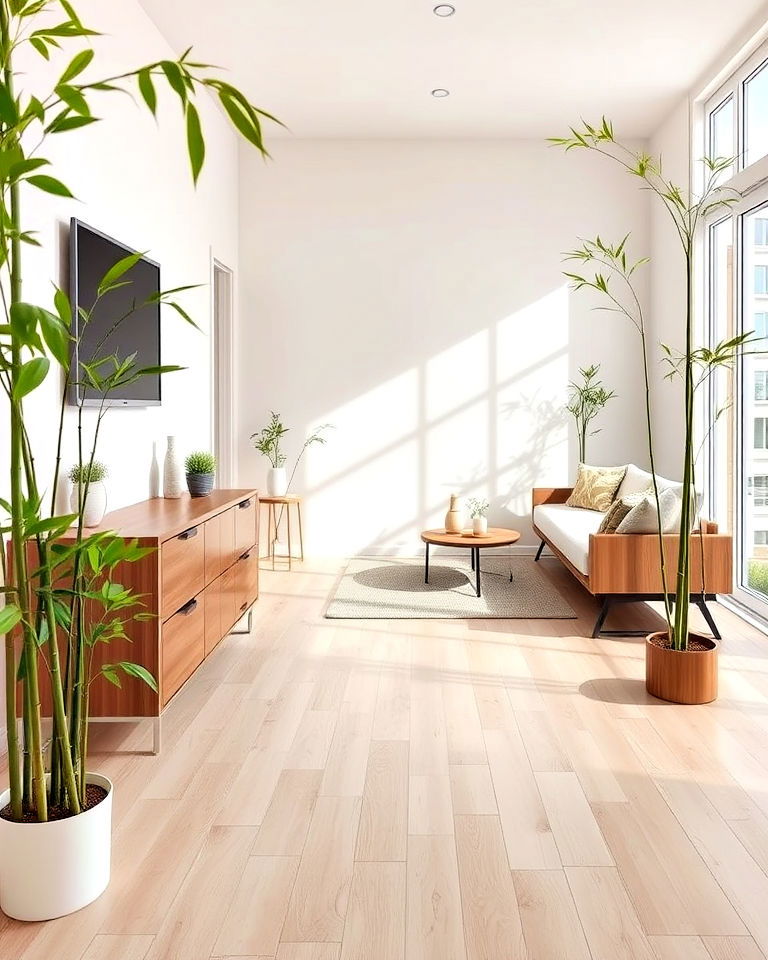 light bamboo interior floor