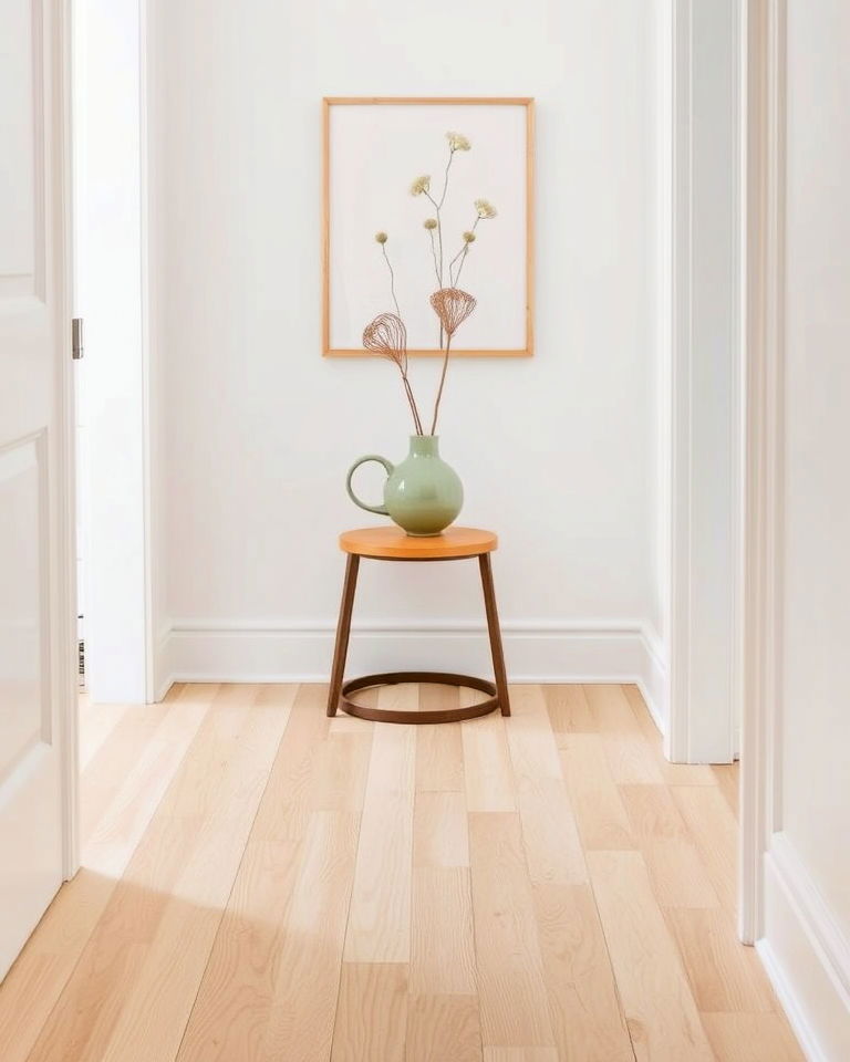 light beech wood hallway floor