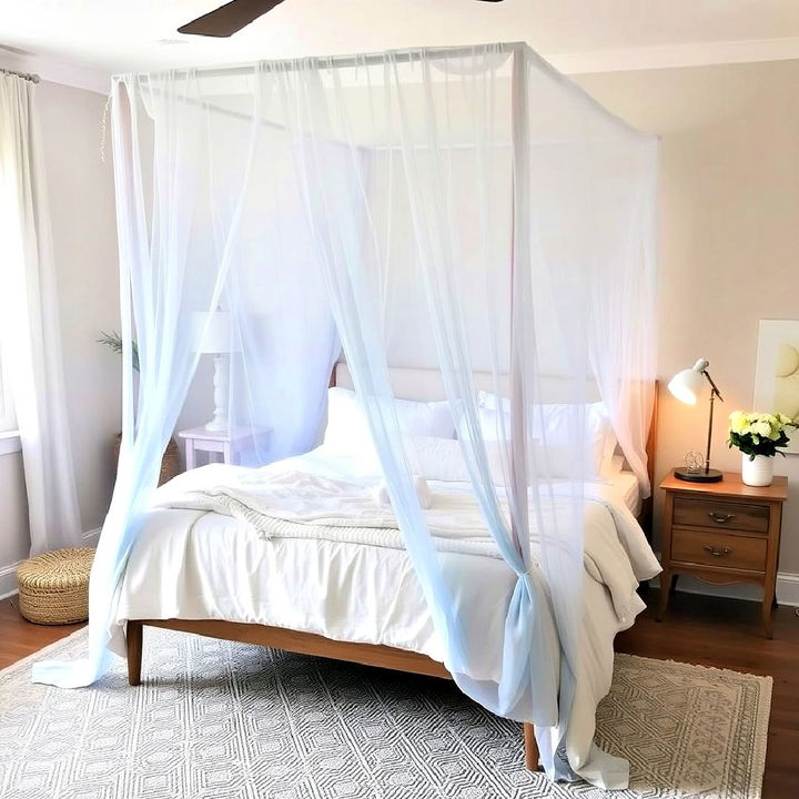 light blue sheer canopy for a dreamy feel